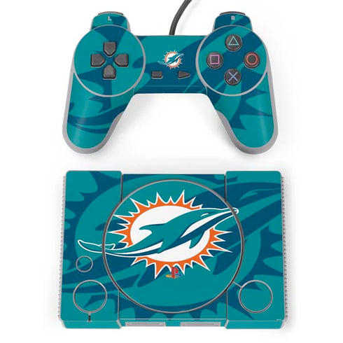 NFL Miami Dolphins Double Vision PlayStation Classic Bundle Skin